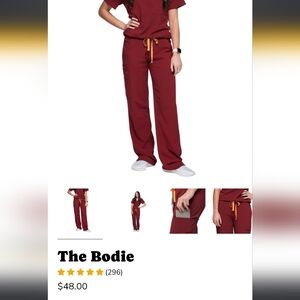 Poppy The Bodie XS Pant Burgundy